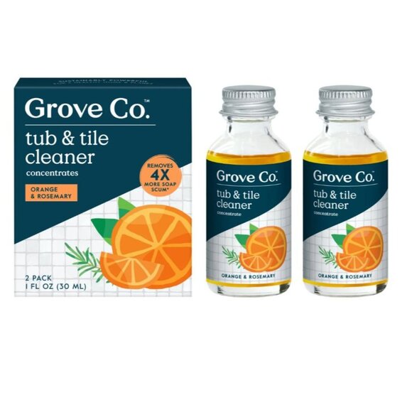 Grove Co. Tub & Tile Cleaner Concentrate 2 Pack Orange and Rosemary 1 Fl Oz Each - Picture 3 of 7